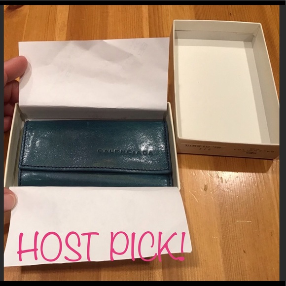 VINTAGE BALENCIAGA KEY KEEPER WALLET NIB LEATHER - Picture 1 of 16